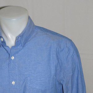 RIVAY NYC Blue Chambray Long Sleeve Button Front Shirt XL